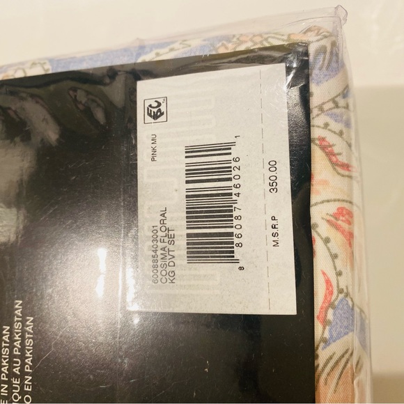 Ralph Lauren Home Cosima Floral Blue Pink King Reversible Duvet Cover & Shams - Picture 12 of 15